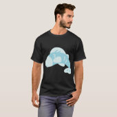 T-shirt Poisson Smiley Bleu (Devant entier)