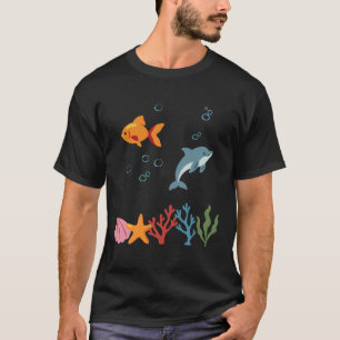 T-shirt Poisson Sous l'eau Enfants Dauphin