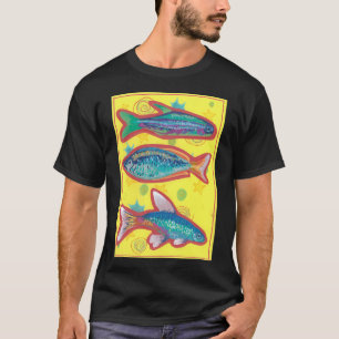 T-shirt Poisson sur jaune