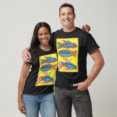 T-shirt Poisson sur jaune (Unisexe)