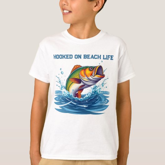 T-shirt Poisson sur la plage (Devant)