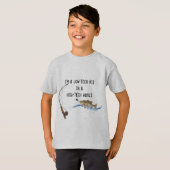 T-shirt poisson sur le pôle de pêche avec une citation amu (Devant entier)
