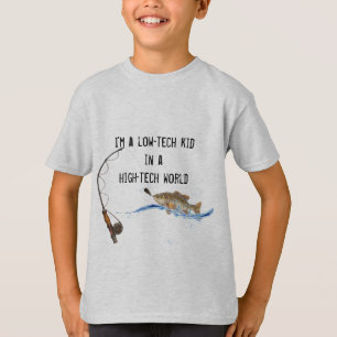 T-shirt poisson sur le pôle de pêche avec une citation amu