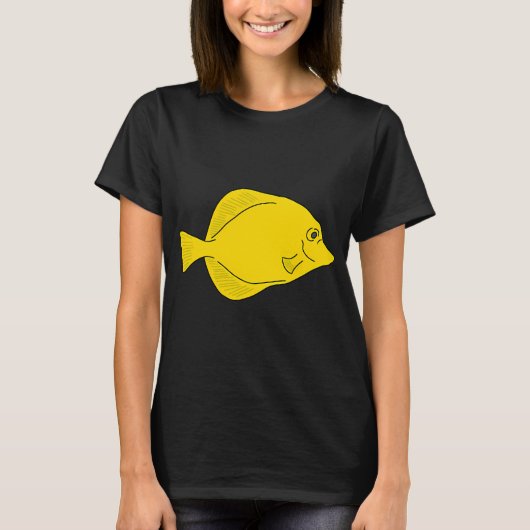 T-shirt Poisson Tang Jaune (simple) (Devant)