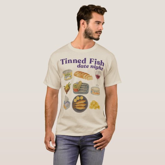 T-shirt Poisson Tinned Date Night Baby, Poisson Tinned, Sa (Devant entier)