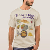 T-shirt Poisson Tinned Date Night Baby, Poisson Tinned, Sa (Devant)