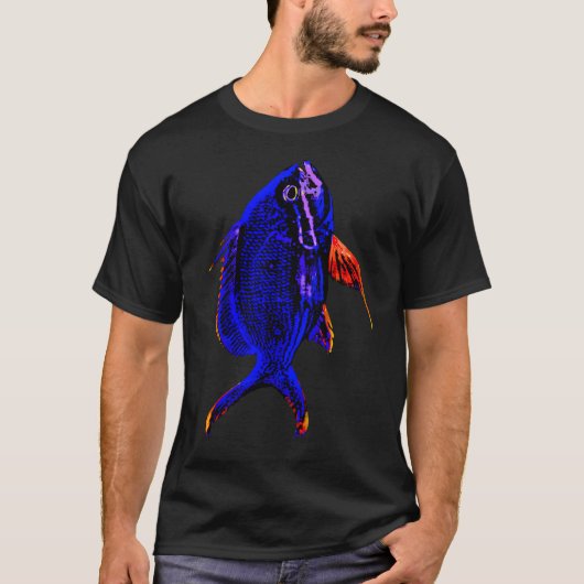 T-shirt Poisson Tropical Bleu (Devant)