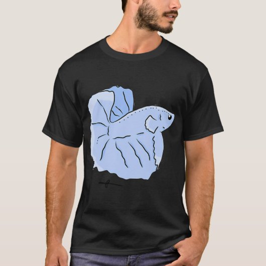 T-shirt Poisson Tropical Bleux (Devant)