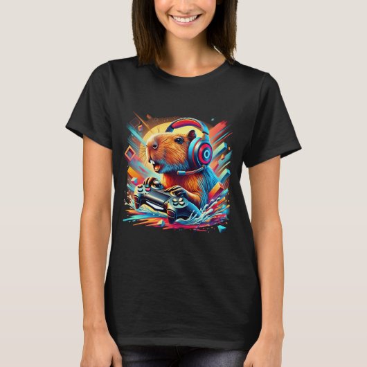 T-shirt Poisson tropical coloré Splash (Devant)