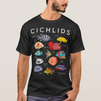 T-shirt Poisson Tropical Coloré Type De Biologie Des Cichl
