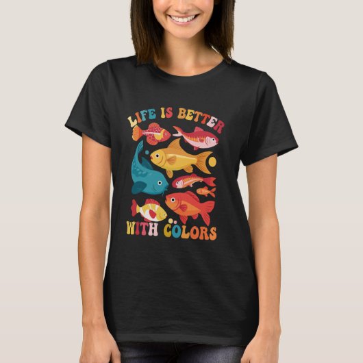 T-shirt Poisson tropical de récif de poisson-clairon d'aqu (Devant)