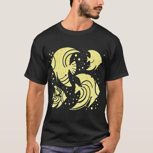T-shirt Poisson Tropical Jaune (Devant)