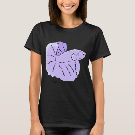 T-shirt Poisson tropical pourpre (Devant)
