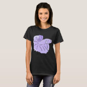 T-shirt Poisson tropical pourpre (Devant entier)