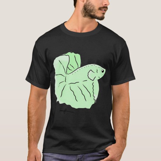 T-shirt Poisson tropical vert (Devant)