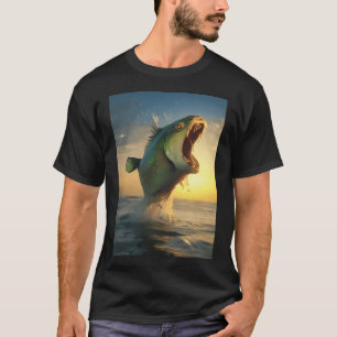 T-shirt Poisson vert