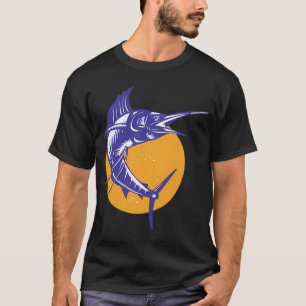 T-shirt Poisson Voilier qui saute Rétro