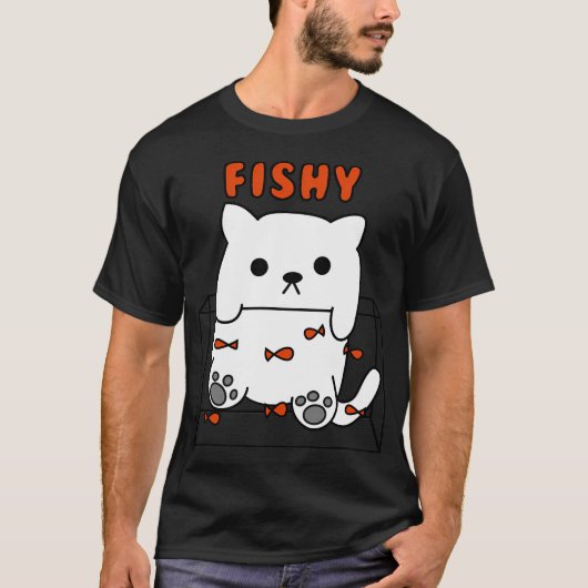 T-shirt poissonneux (orange) (Devant)