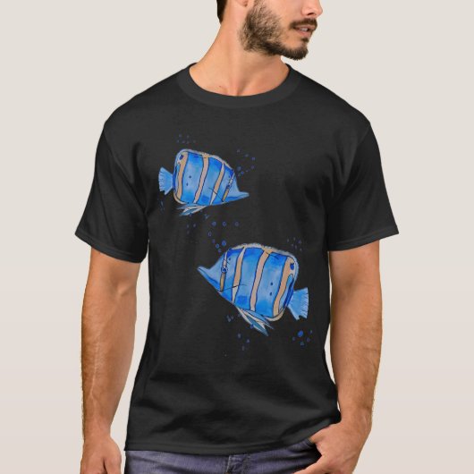 T-shirt Poissons bleus (Devant)