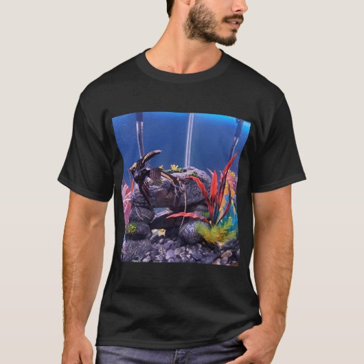 T-shirt Poissons Colorés Dans L'Aquarium (Devant)
