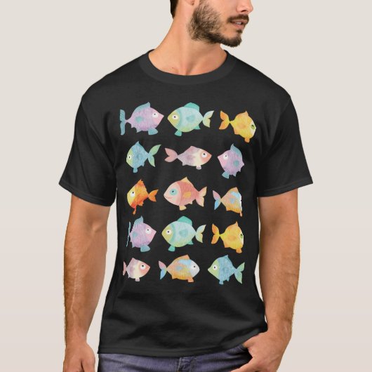 T-shirt Poissons colorés nageant (Devant)