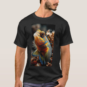 T-shirt Poissons Colorés Nageant Gracieusement Parmi le Ré