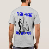 T-shirt Poissons, combat et tuyau de voyage (Dos)