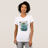 T-shirt Poissons, coquillages bleus et coraux (Devant entier)