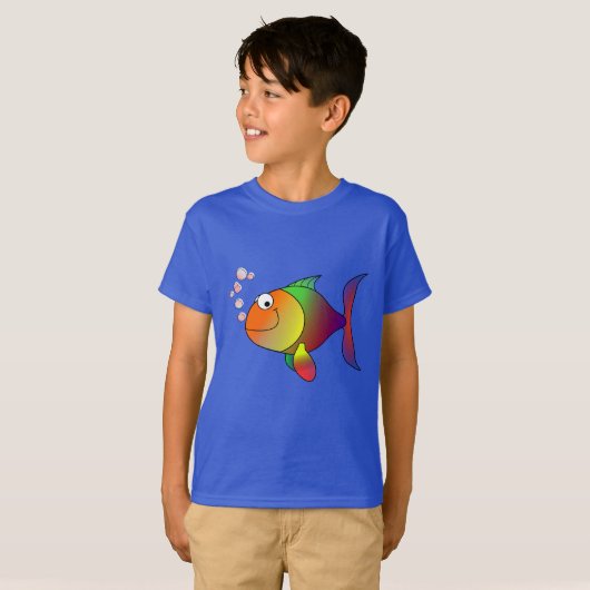 T-shirt Poissons d'arc-en-ciel (Devant entier)