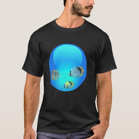 T-shirt Poissons de l'orbite technique esthétique Frutiger (Devant)
