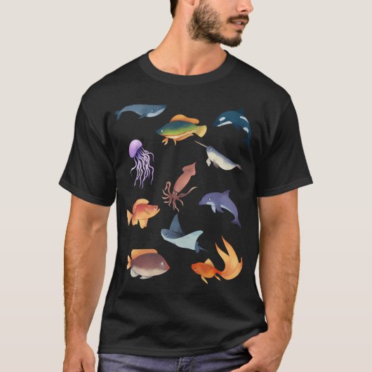 T-shirt Poissons de mer (Devant)