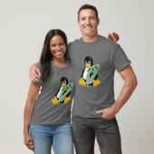 T-SHIRT POISSONS DE PINGOUIN DE LINUX TUX (Unisexe)