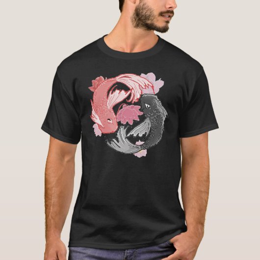 T-shirt Poissons de Yin Yang Koi (Devant)