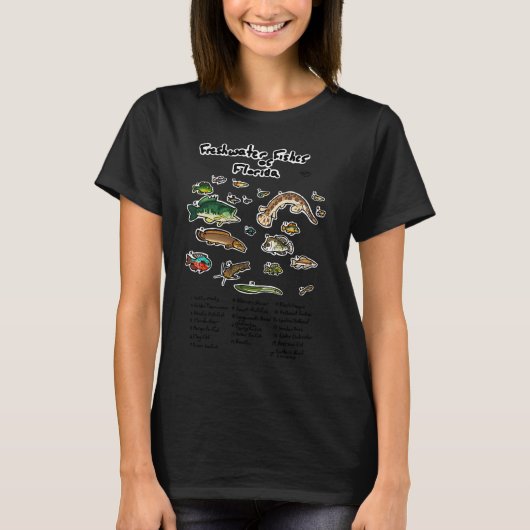 T-shirt poissons d'eau douce de Floride (Devant)