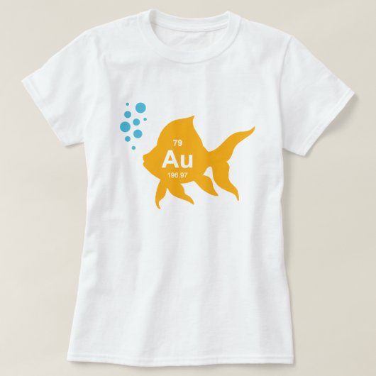T-shirt Poissons élémentaires d'or de Tableau périodique (Design devant)