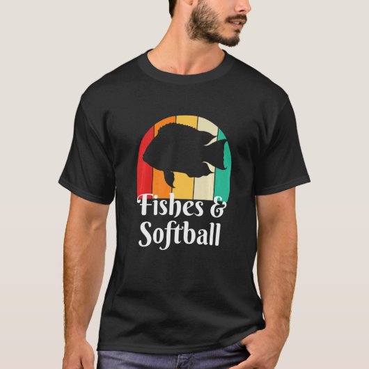 T-shirt Poissons Et Softball (Devant)