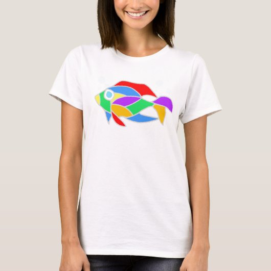T-shirt Poissons graphiques (Devant)