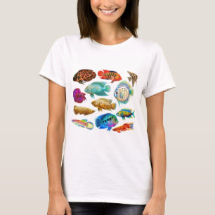 T-shirt Poissons tropicaux colorés