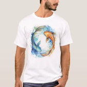 T-shirt Poissons Zodiac Aquarelle (Devant)
