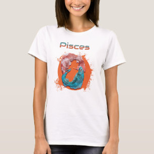 T-shirt Poissons Zodiaque Horoscope Signe d'Eau Astrologie