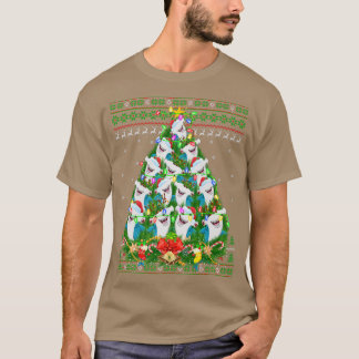T-shirt Poitrine de requin marteau Xmas d'éclairage Arbre