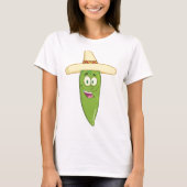 T-shirt Poivre au chili vert souriant (Devant)