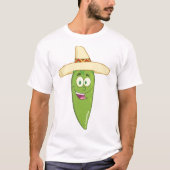 T-shirt Poivre au chili vert souriant (Devant)