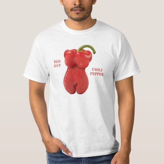 T-shirt Poivre de piment d'un rouge ardent (Devant)