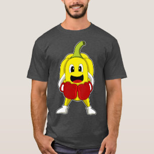 T-shirt Poivre en boîte avec gants de boxe