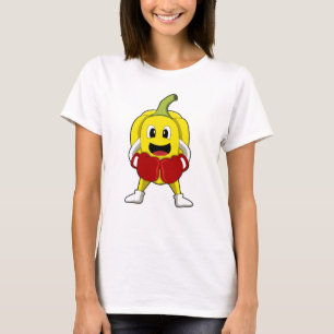 T-shirt Poivre en boîte avec gants de boxe