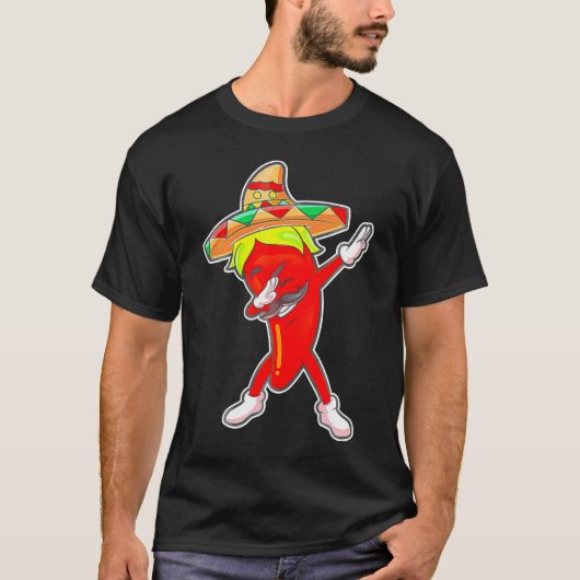 T-shirt Poivre mignon au chili mexicain Hot Jalapeno Dab (Devant)