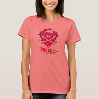 T-shirt Poker Ace Skull Lady