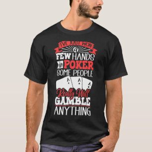 T-shirt Poker Casino Poker Joueur Roulette Retire