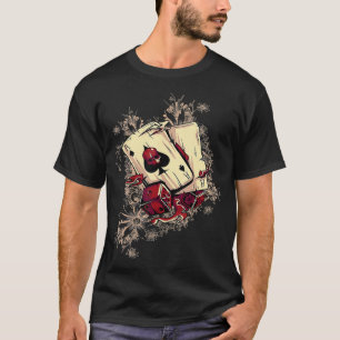 T-shirt Poker Design Pocket Pair D'As